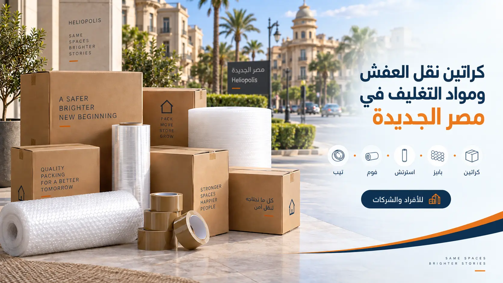 كراتين نقل عفش ومواد تغليف في مصر الجديدة